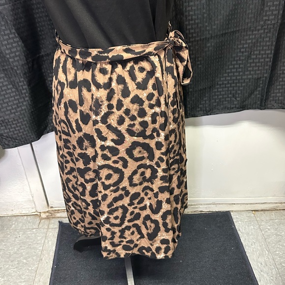 SHEIN Clasi Plus Size Women's Leopard Print A-Line Sleeveless Summer Dresses - Picture 6 of 10